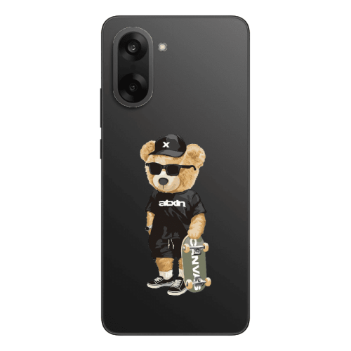 Oneplus Nord CE 5 Bear with glasses Transparent Silicone TPU Θήκη
